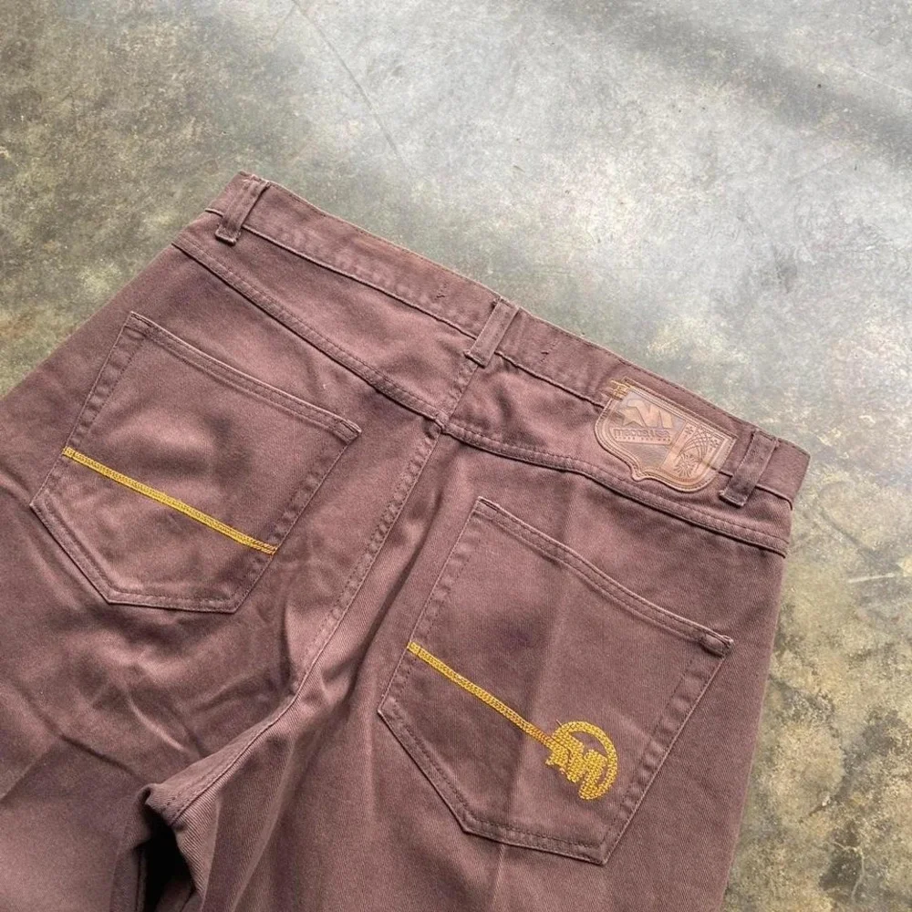 Baggy Wide Leg Y2K Mecca Faded Brown Jeans‎
